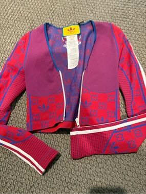 Gucci woman Red & Purple Cropped Logo Jacket